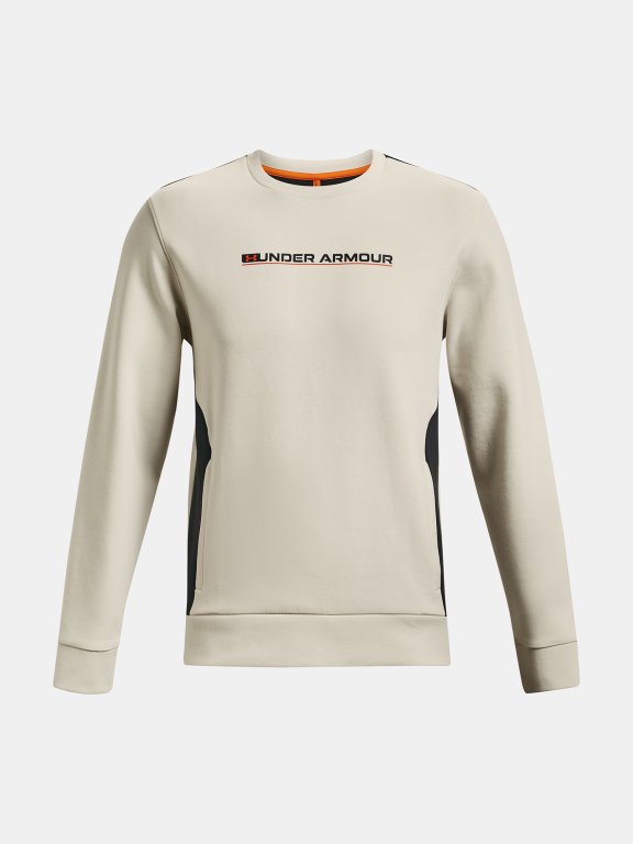 Mikina Under Armour Summit Knit Crew Man Brown