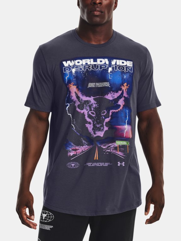 Triko Under Armour Project Rock Ww Disruption Ss Man Gray
