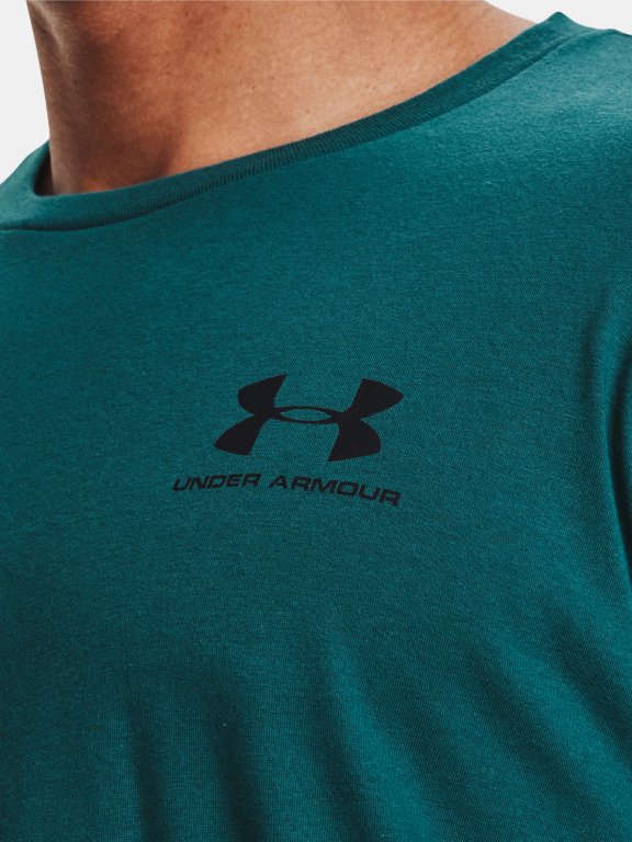 Tričko Under Armour Sportstyle Left Chest Ls Man gray green