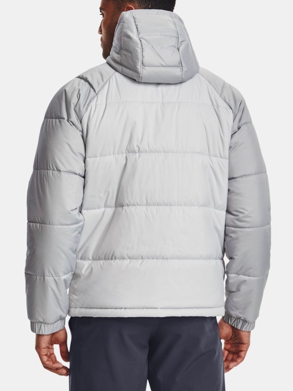 Bunda Under Armour Storm Insulate s kapucňou pre mužov gray green