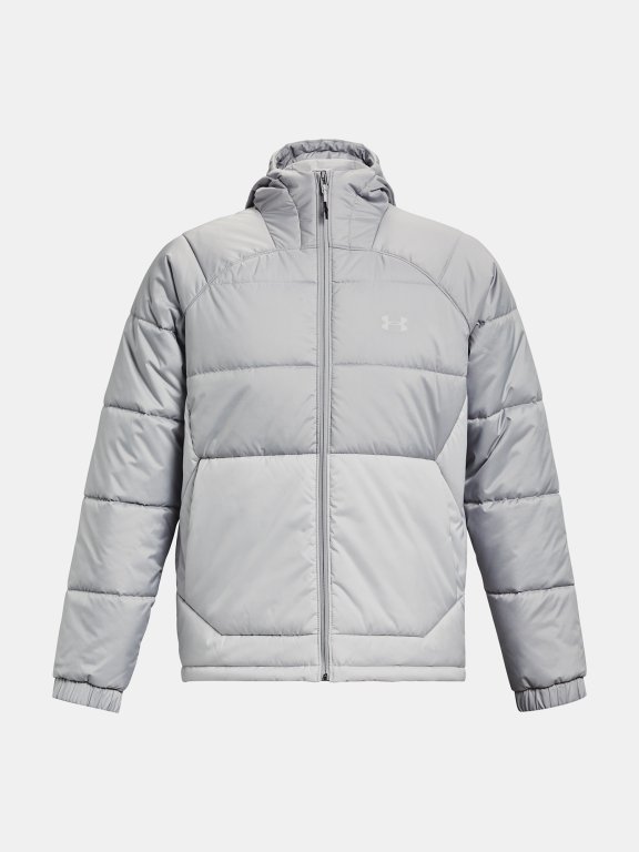 Bunda Under Armour Storm Insulate s kapucňou pre mužov gray green