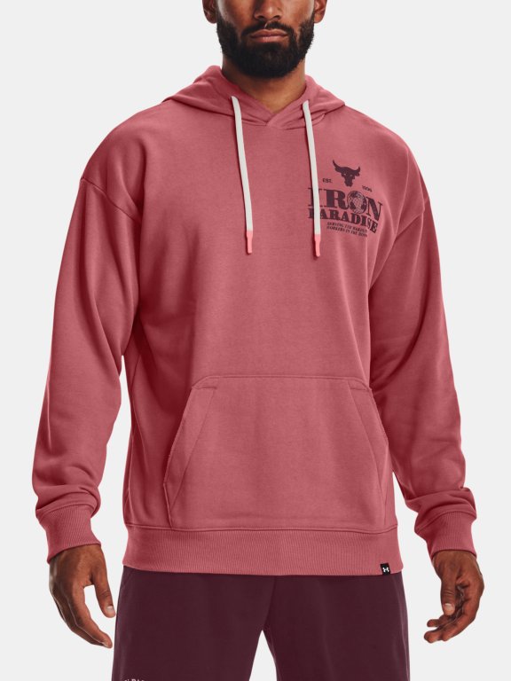 Mikina Under Armour Project Rock HG Hwt Terry Hdy Man Pink