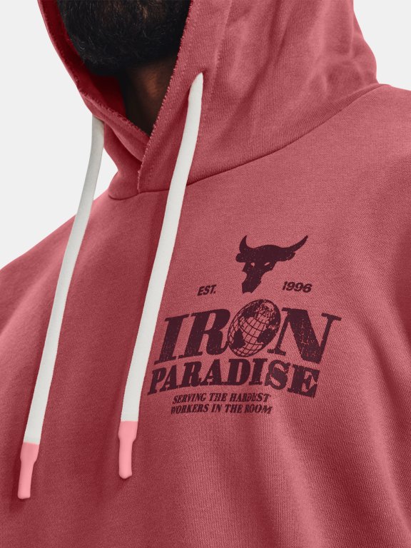 Mikina Under Armour Project Rock HG Hwt Terry Hdy Man Pink