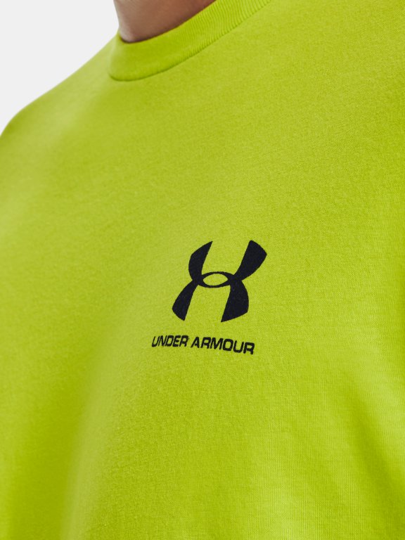 Tričko Under Armour Sportstyle Lc Ss Man gray green