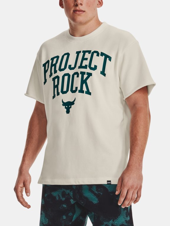 Tričko Under Armour Project Rock HW Terry T Man white