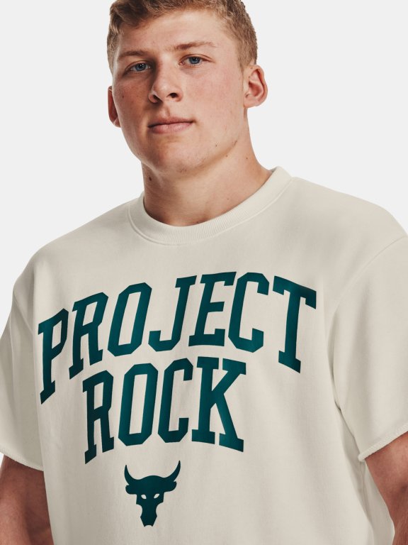 Tričko Under Armour Project Rock HW Terry T Man white