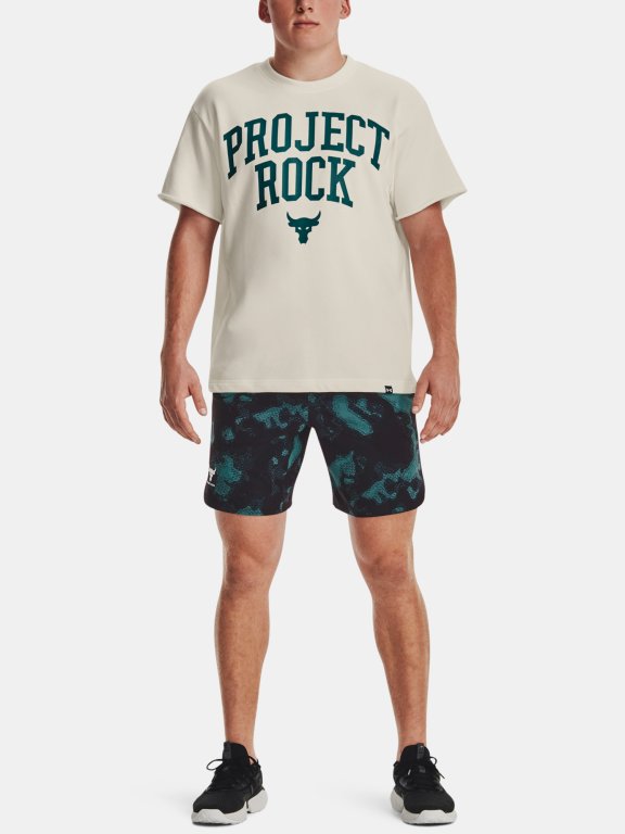 Tričko Under Armour Project Rock HW Terry T Man white