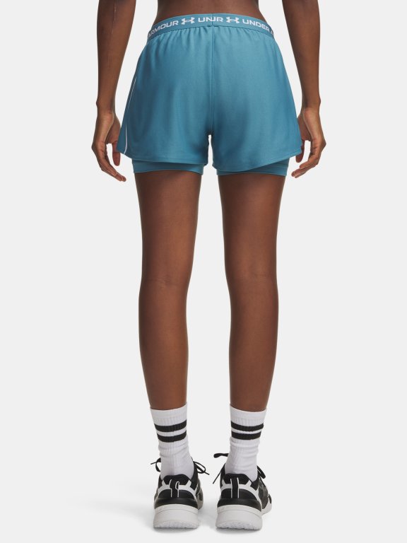 Kraťasy Under Armour Tech Play Up 2in1 Shorts Wmn Blue