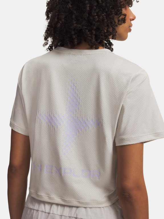 Tričko Under Armour Explor Trail Run Graphic Wmn white