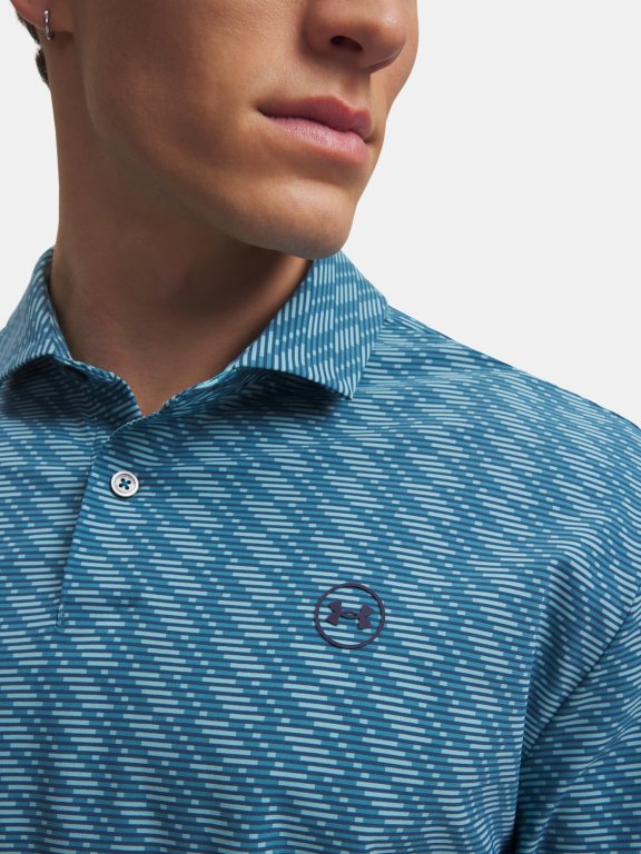 Triko Under Armour Drive Chill Printed Polo Man Blue