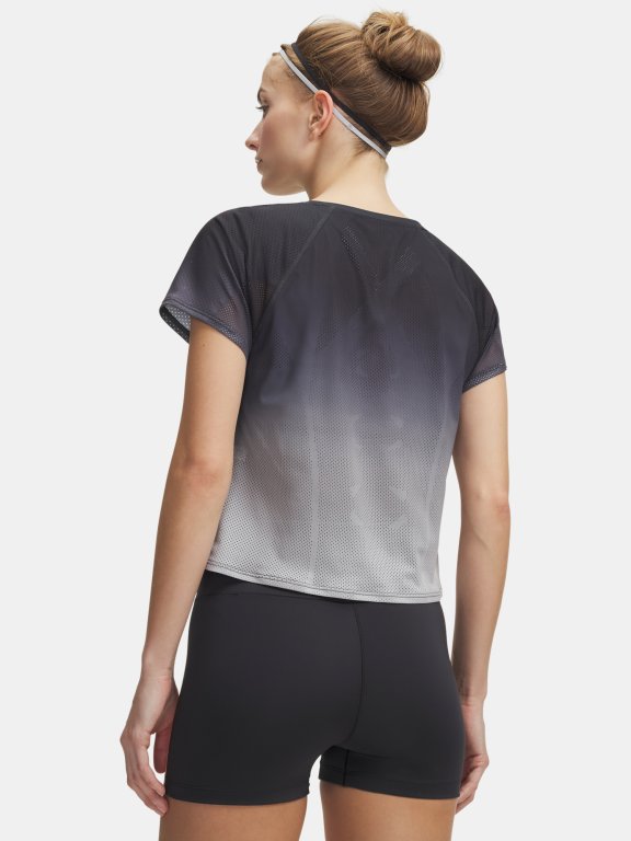 Triko Under Armour Halo Run Shortsleeve Wmn Gray