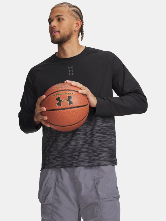 Tričko Under Armour Hoops Performance LS Man black