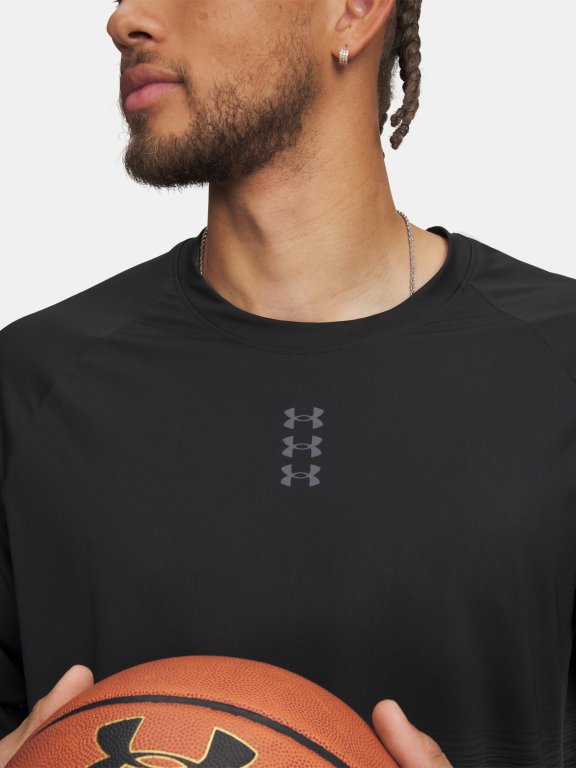 Tričko Under Armour Hoops Performance LS Man black