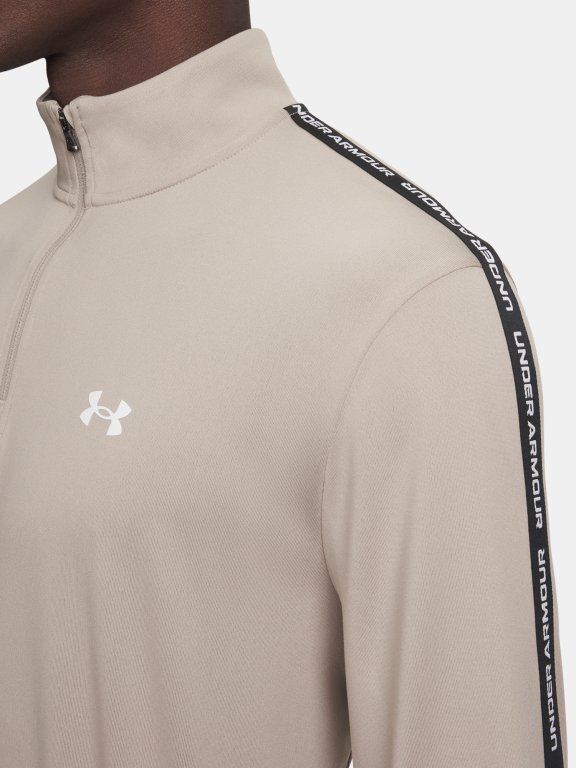 Triko Under Armour Tech Taping 1/2 Zip Man Brown