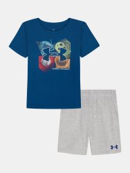 Set Under Armour Rival Baller Short Set Jr Blue