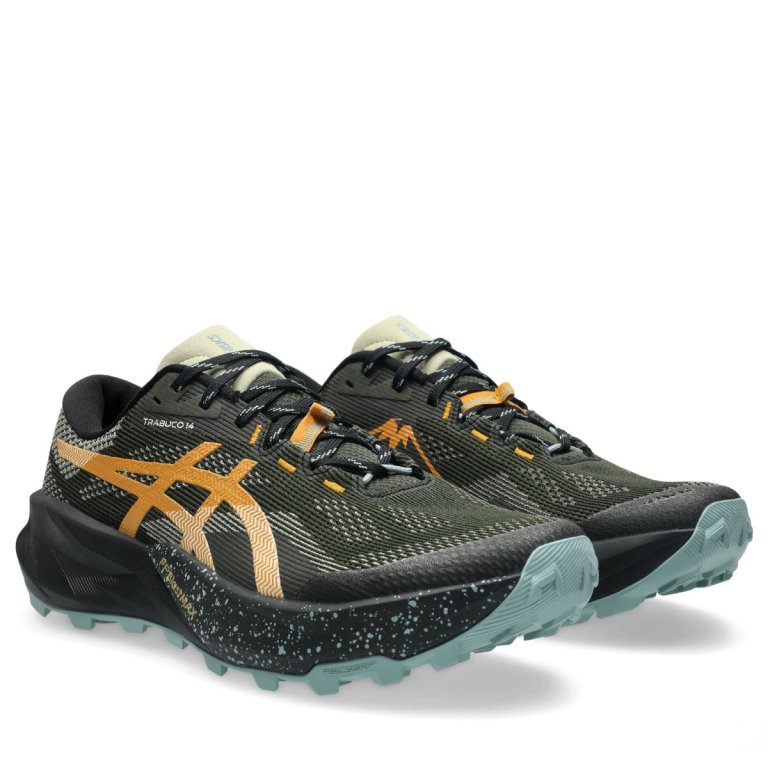 Topánky Asics Trabuco 14 M - dark green/orange