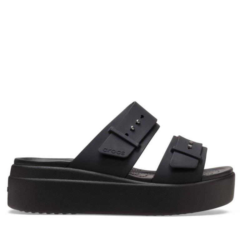 Obuv Crocs Brooklyn Buckle Low Wedge W - černá