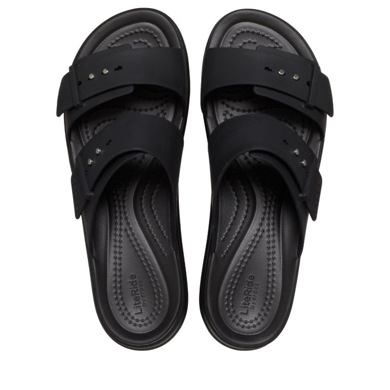 Obuv Crocs Brooklyn Buckle Low Wedge W - černá