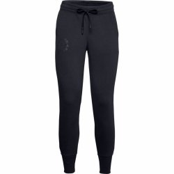 Tepláky Under Armour Rival Fleece Metallic Jogger W - černá