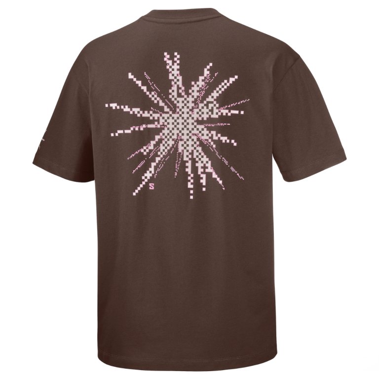 Tričko Salomon Grvl Relaxed SS Tee M - hnědá