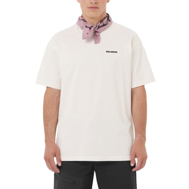 Tričko Salomon Chest Logo Relaxed Tee M – biela