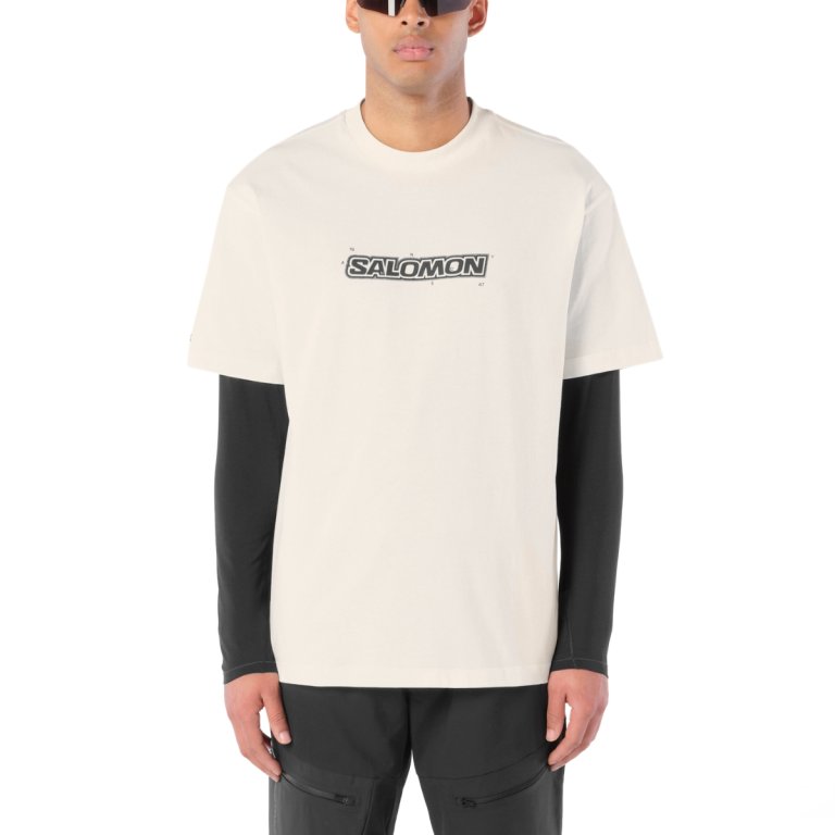 Tričko Salomon Brandplay RX SS Tee M - bílá