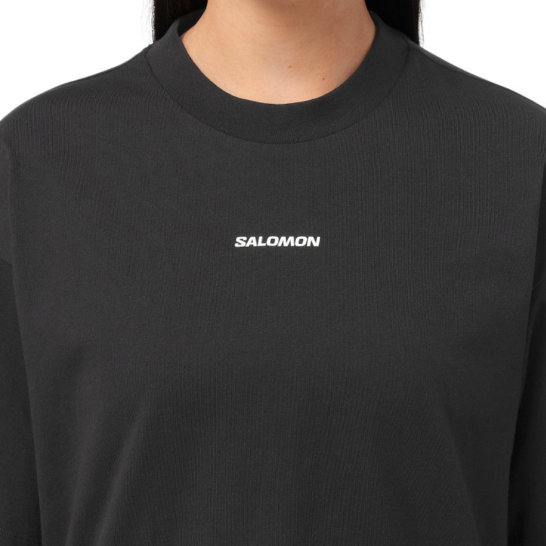 Tričko Salomon Logo SS Tee W - černá