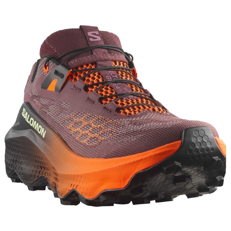 Obuv Salomon Ultra Glide 4 W - tmavě červená/oranžová