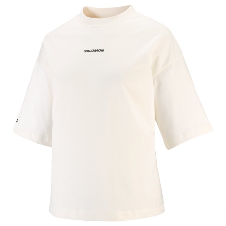 Tričko Salomon Logo SS Tee W - bílá
