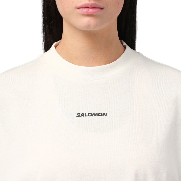 Tričko Salomon Logo SS Tee W - bílá