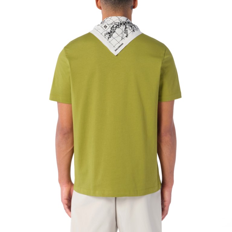 Tričko Salomon Chest Logo Regular Tee M – zelená