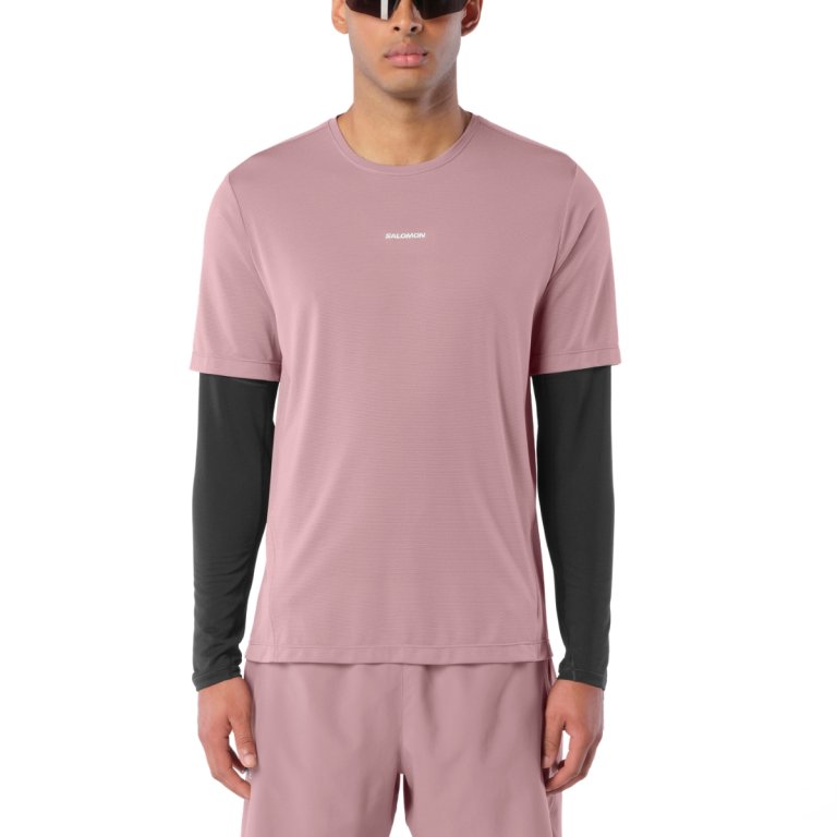 Tričko Salomon SHKout Core SS Tee M – fialové