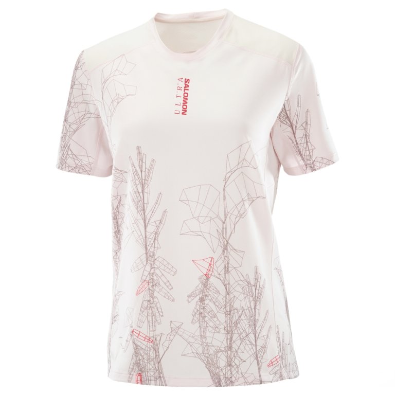 Tričko Salomon S/LAB Ultra Tee Aop W - bílá
