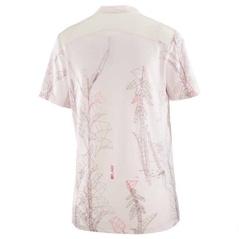 Tričko Salomon S/LAB Ultra Tee Aop W - bílá