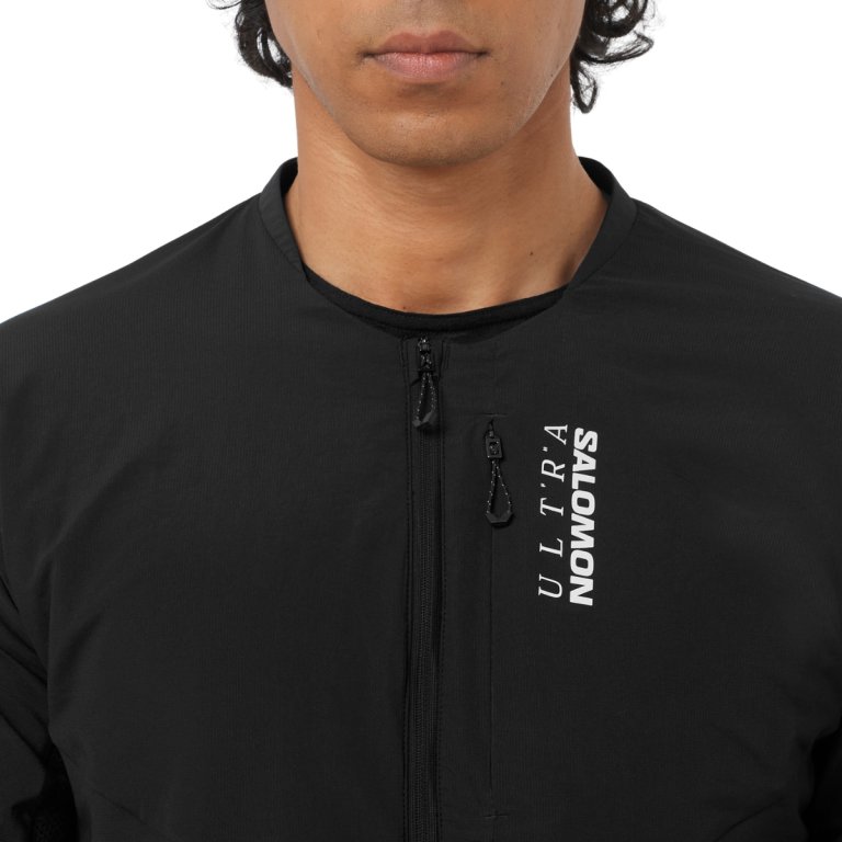 Mikina Salomon Ultra Fleece M – čierna