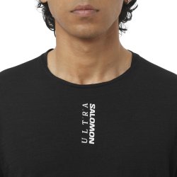 Tričko Salomon Ultra SS Tee M – čierne