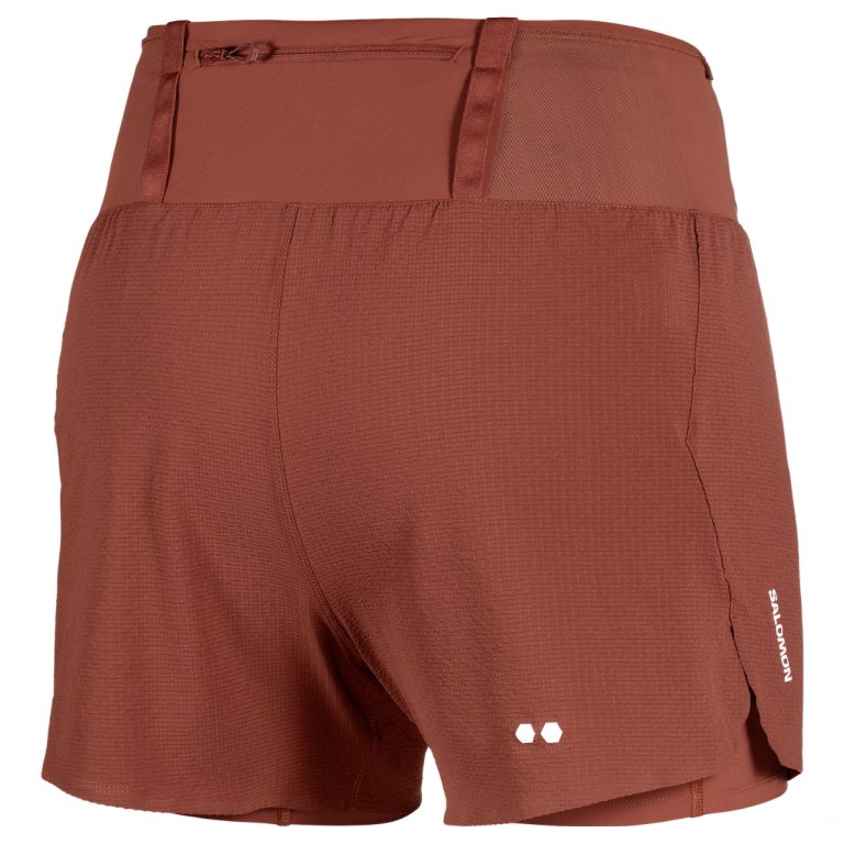 Šortky Salomon Sense Aero 2In1 Trail 4" Shorts W – hnedé