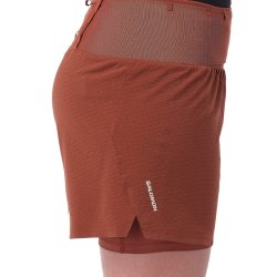 Šortky Salomon Sense Aero 2In1 Trail 4" Shorts W – hnedé