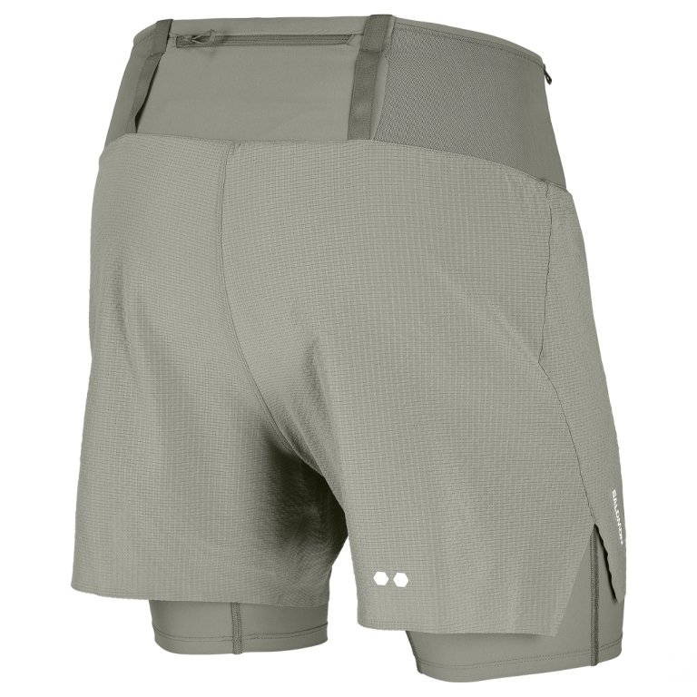Šortky Salomon Sense Aero 2In1 Trail 5" Shorts M – šedé