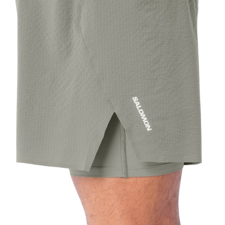 Šortky Salomon Sense Aero 2In1 Trail 5" Shorts M – šedé