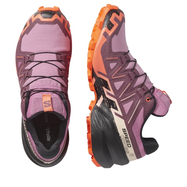 Topánky Salomon Speedcross 6 Gtx W – fialová/oranžová