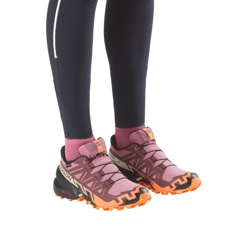 Topánky Salomon Speedcross 6 Gtx W – fialová/oranžová