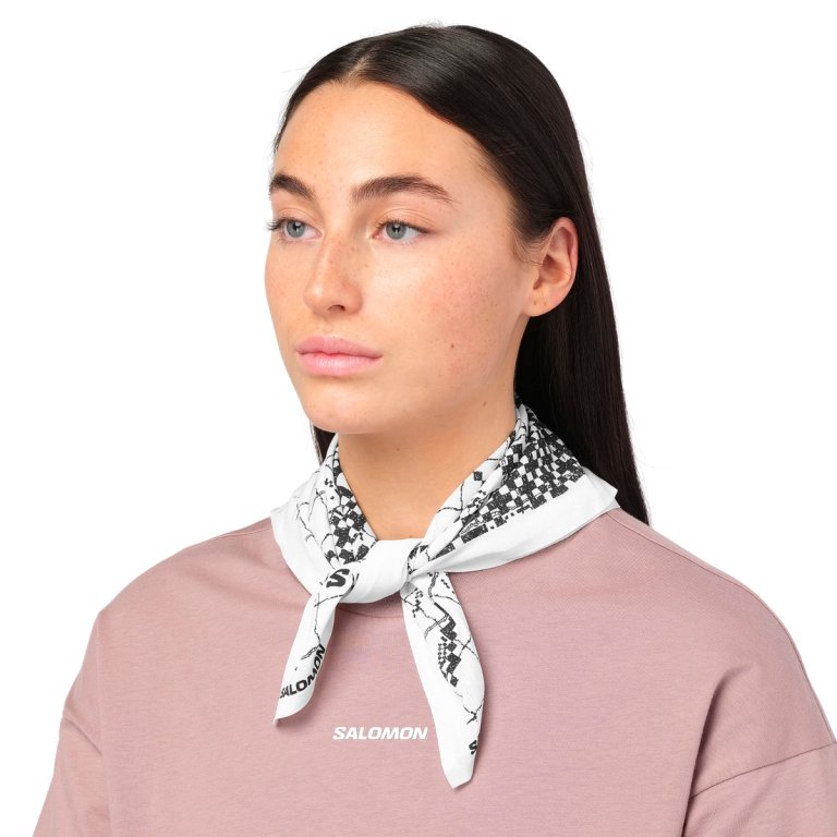 Šátek Salomon Bandana Graphic - bílá/černá