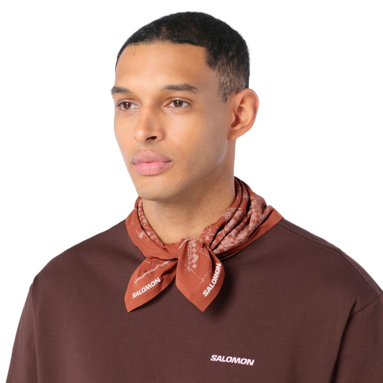 Šátek Salomon Bandana Graphic - hnědá