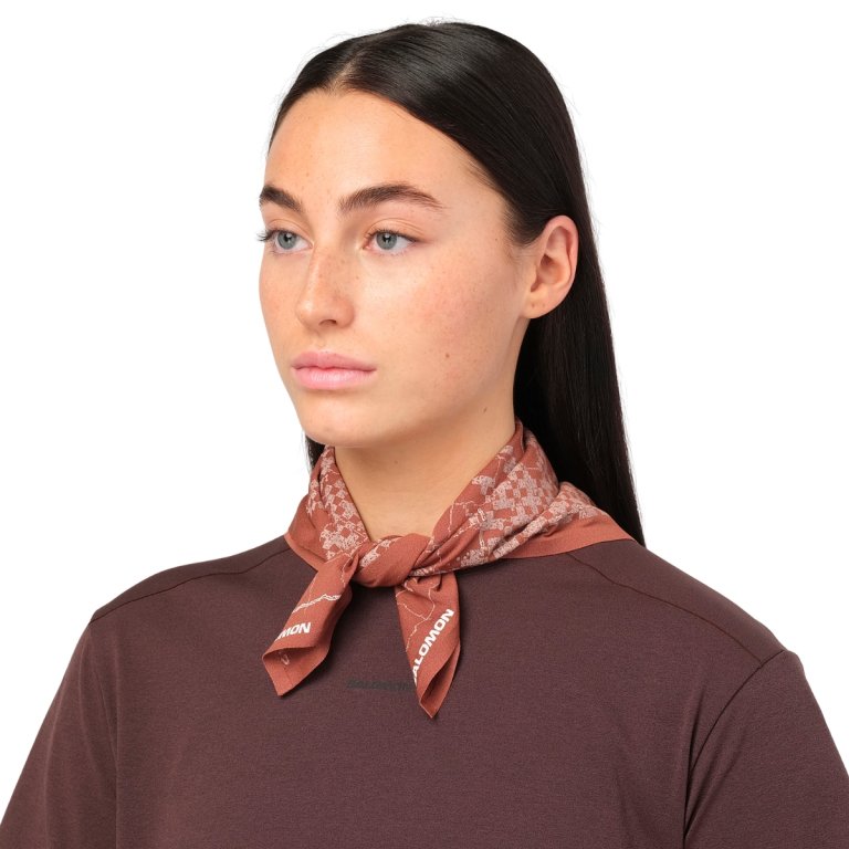 Šátek Salomon Bandana Graphic - hnědá