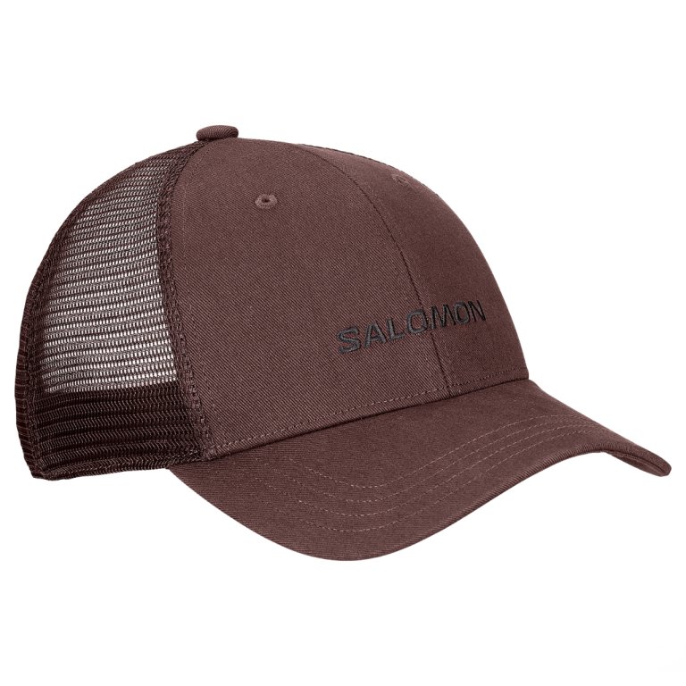 Kšiltovka Salomon Logo Trucker Cap - tmavě hnědá