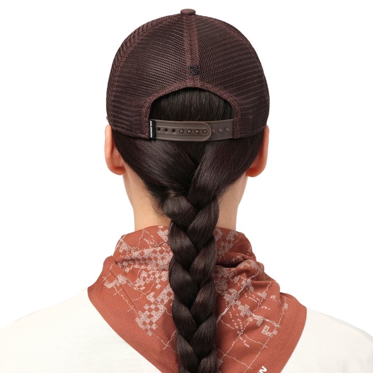 Kšiltovka Salomon Logo Trucker Cap - tmavě hnědá