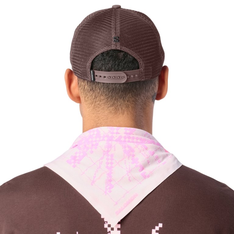 Kšiltovka Salomon Logo Trucker Cap - tmavě hnědá