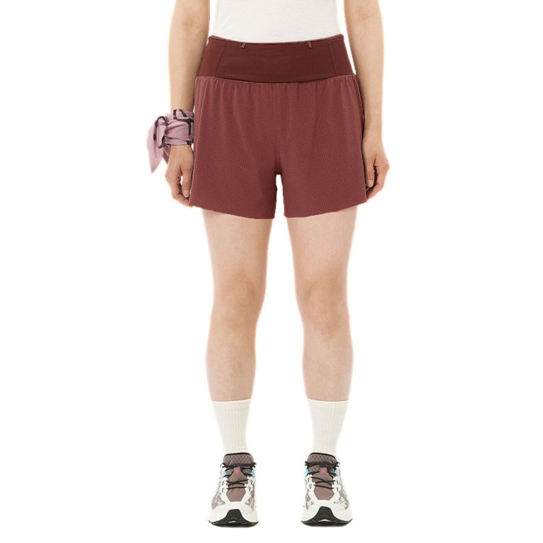 Šortky Salomon Sense Aero 2In1 Trail 4" Shorts W – hnedé