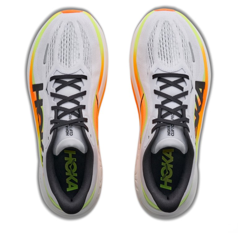 Topánky Hoka Clifton Pro Wide M – svetlosivá/oranžová